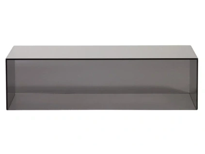 Tmavě šedý skleněný konferenční stolek Kave Home Orlia 110 x 50 cm
