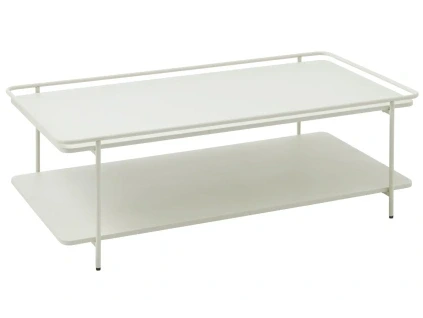 Světle šedý kovový konferenční stolek Unique Furniture Yuba 110 x 55 cm