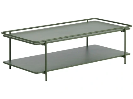Olivově zelený kovový konferenční stolek Unique Furniture Yuba 110 x 55 cm
