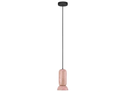 Růžové keramické závěsné světlo Nova Luce Parlo 11 cm