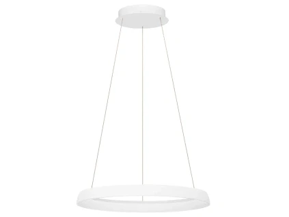 Bílé kovové závěsné LED světlo Nova Luce Ovia 60 cm
