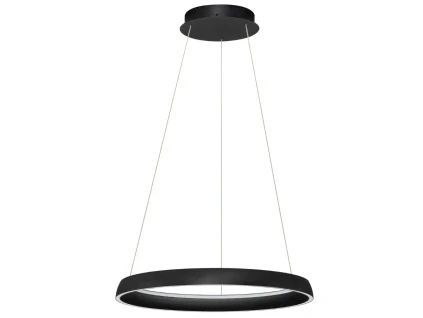 Černé kovové závěsné LED světlo Nova Luce Ovia 60 cm
