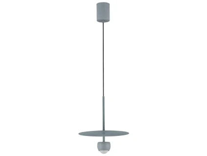 Modrošedé kovové závěsné LED světlo Nova Luce Edem 30 cm
