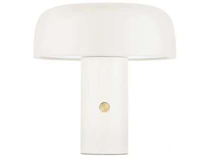 Krémová kovová stolní LED lampa Nova Luce Noelia