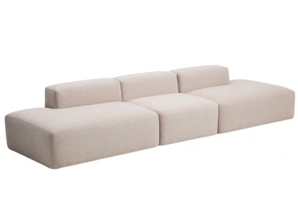 Béžová čtyřmístná pohovka Kave Home Blok 380 cm