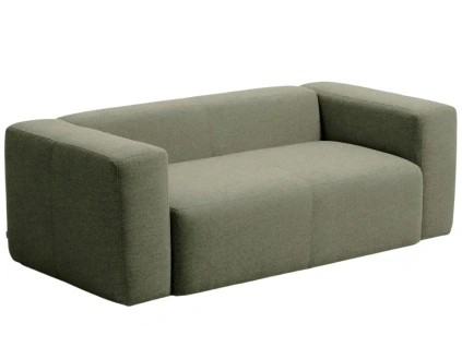 Zelená dvoumístná pohovka Kave Home Blok 210 cm