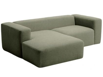Zelená rohová pohovka Kave Home Blok 240 cm, levá