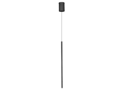 Černé kovové závěsné LED světlo Nova Luce Stilvi 8 cm