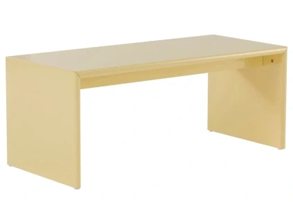Žlutý lakovaný konferenční stolek OIA 100 x 44 cm
