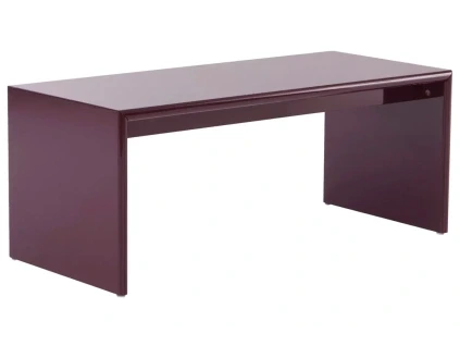 Tmavě červený lakovaný konferenční stolek OIA 100 x 44 cm