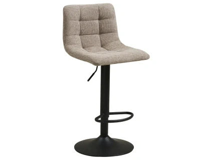 Šedá čalouněná barová židle Maddie 61–82 cm