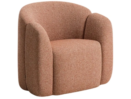 Terakotové čalouněné křeslo Kave Home Corvena 85 cm
