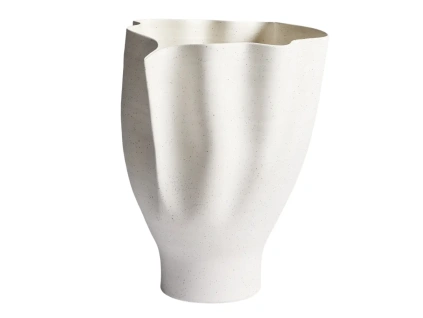 Krémová keramická váza Kave Home Nilea 34 cm