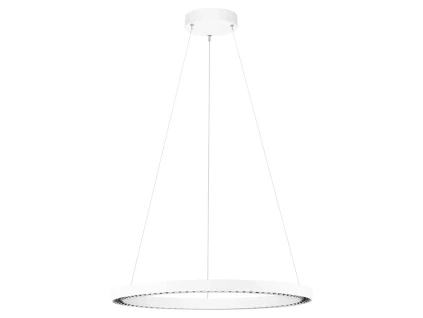 Bílé kovové závěsné LED světlo Nova Luce Deos 65 cm
