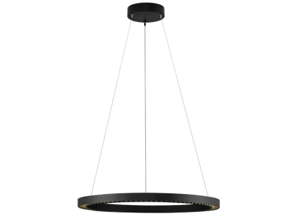 Černé kovové závěsné LED světlo Nova Luce Deos 65 cm