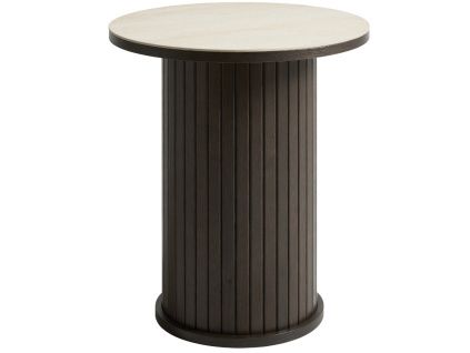 Béžový keramický odkládací stolek Unique Furniture Enna 50 cm