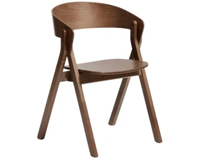 Hnědá dřevěná jídelní židle Kave Home Godia