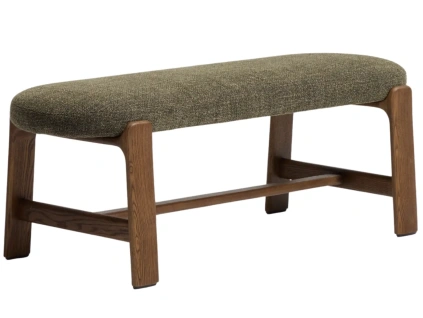 Zelená ořechová lavice Kave Home Granite 120 cm