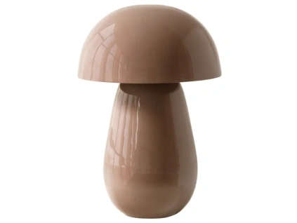Světle růžová kovová stolní lampa Lumor