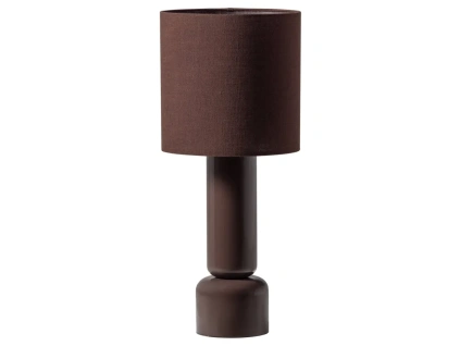 Tmavě hnědá lakovaná stolní lampa Zivian