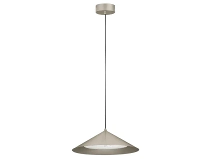 Stříbrnošedé kovové závěsné LED světlo Nova Luce Dario 40 cm