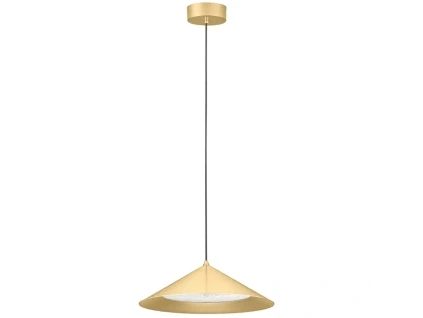 Zlaté kovové závěsné LED světlo Nova Luce Dario 40 cm