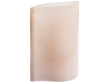 Růžová skleněná váza Kave Home Ardeni 22 cm
