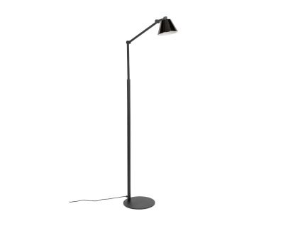 Černá kovová stojací lampa ZUIVER LUB