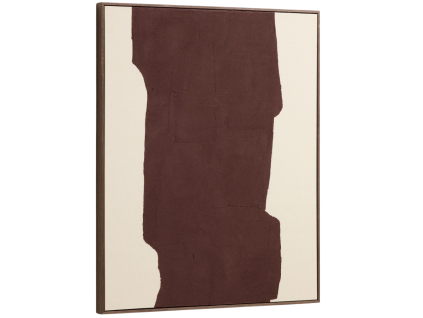 Hnědý abstraktní obraz Kave Home Irden 80 x 100 cm