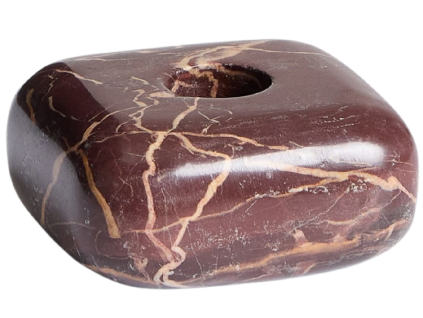 Hnědý mramorový svícen Kave Home Liren 3 cm