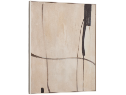 Béžový abstrakní obraz Kave Home Meril 80 x 100 cm