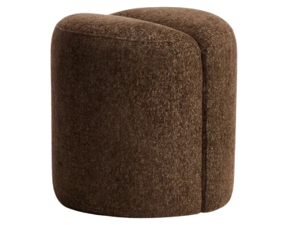 Hnědý puf Kave Home Nedilo Ø45 cm