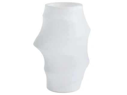 Bílá skleněná váza Kave Home Neluo 49 cm