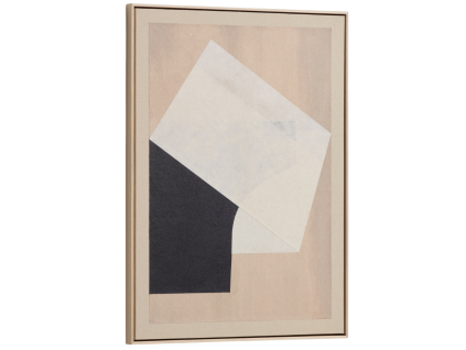 Béžový abstraktní obraz Kave Home Varo 50 x 70 cm