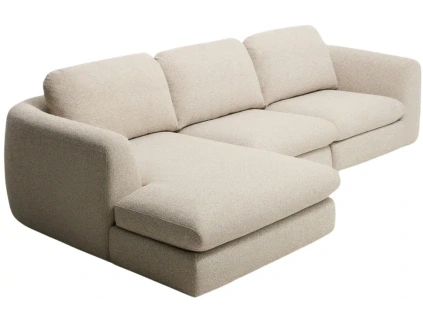 Béžová čalouněná rohová pohovka Kave Home Vera 322 cm, levá