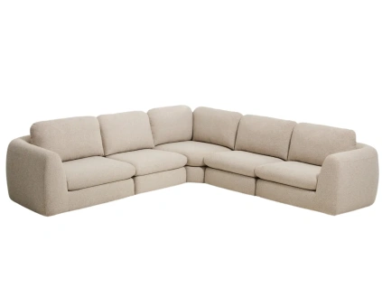 Béžová čalouněná rohová pohovka Kave Home Vera 330 cm, levá, pravá