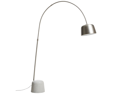 Stříbrno - bílá stojací lampa Kave Home Arnolia 196 cm