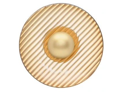 Zlaté skleněné nástěnné LED světlo Nova Luce Lavina 25 cm