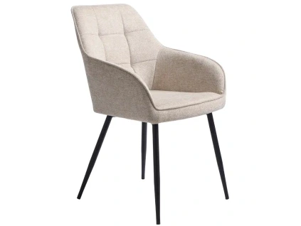 Béžová čalouněná jídelní židle Unique Furniture Nolan