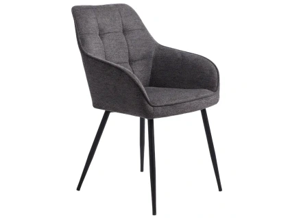 Šedá čalouněná jídelní židle Unique Furniture Nolan