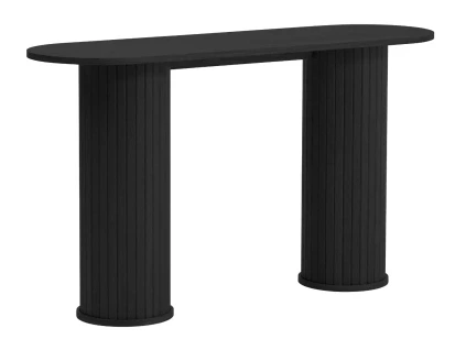 Černý dubový toaletní stolek Unique Furniture Nola 130 x 40 cm