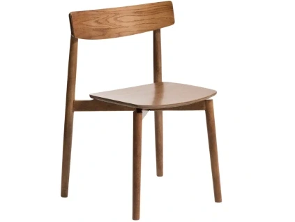 Hnědá dřevěná jídelní židle Kave Home Evera