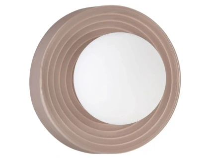 Světle hnědé keramické nástěnné světlo Nova Luce Orbique 16 cm