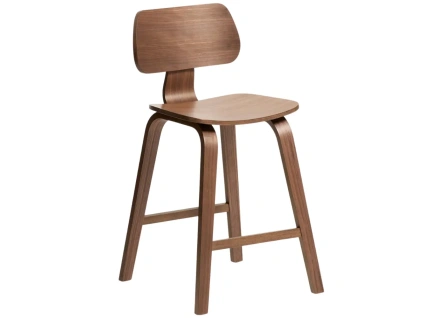 Ořechová barová židle Kave Home Gena 65 cm