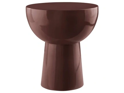 Tmavě červený kovový odkládací stolek BALIS 35 cm