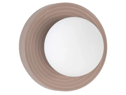 Světle hnědé keramické nástěnné světlo Nova Luce Orbique 22 cm