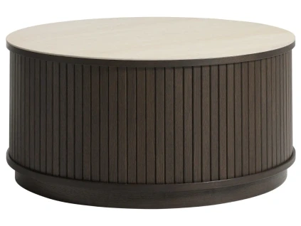 Béžový keramický konferenční stolek Unique Furniture Enna 85 cm