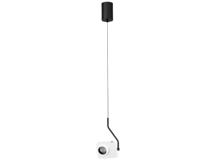 Bílé kovové závěsné LED světlo Nova Luce Kedros 14 cm