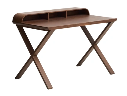 Hnědý dřevěný pracovní stůl Kave Home Dilare 120 x 85 cm