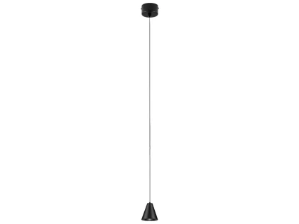 Černé kovové závěsné LED světlo Nova Luce Irmos 6 cm